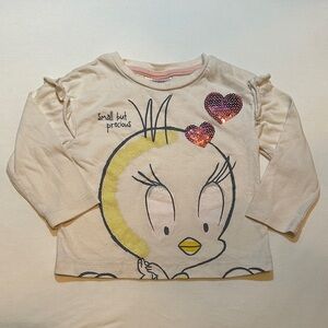 Charming Cream Tweety Long Sleeve Tee